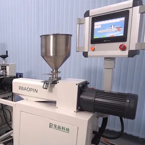 Equipos de laboratorio en funcionamiento
